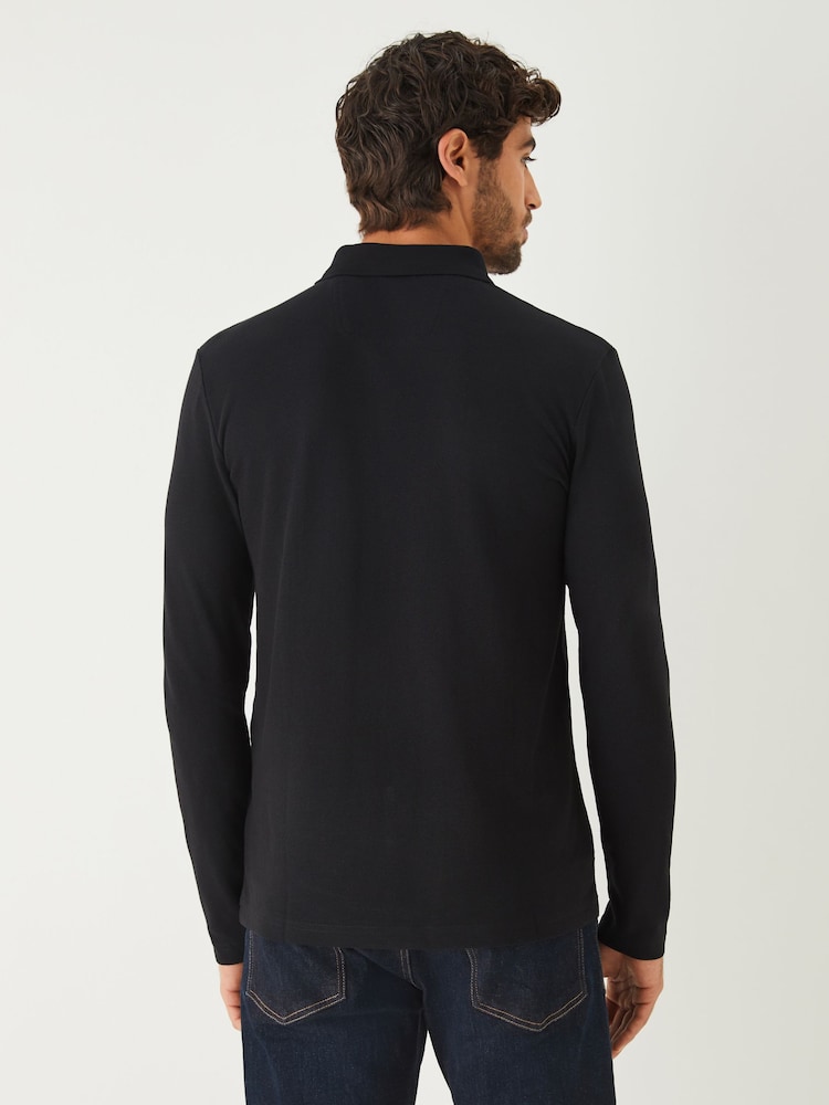 BOSS Black Plisy Tipped Collar Regular Fit Polo Shirt - Image 2 of 4