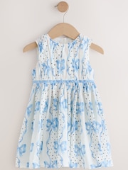 Cath Kidston Blue Bow Print Party Dress (3mths-8yrs) - Image 5 of 8