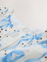 Cath Kidston Blue Bow Print Party Dress (3mths-8yrs) - Image 8 of 8