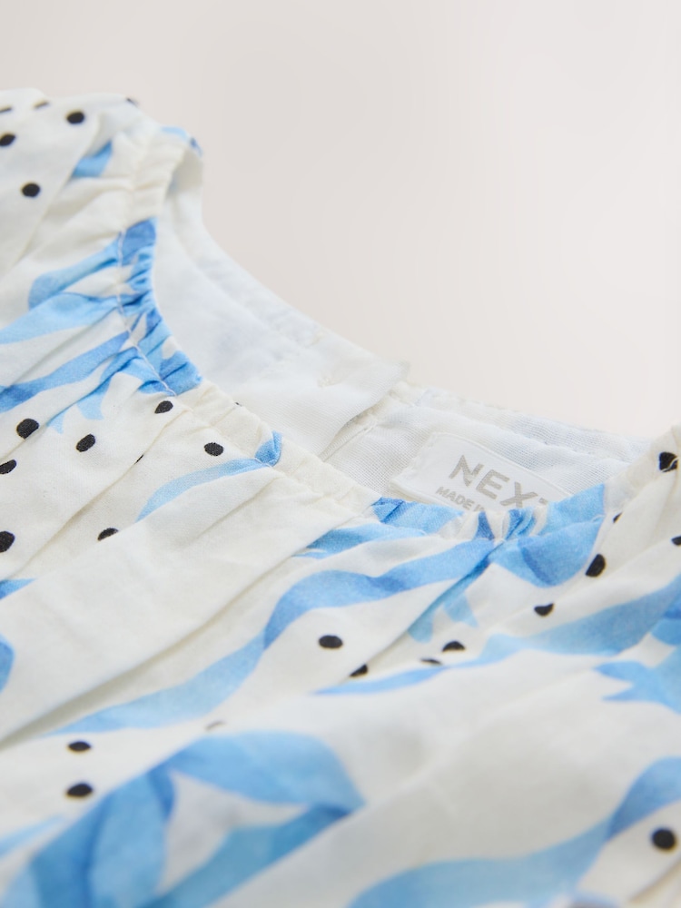 Cath Kidston Blue Bow Print Party Dress (3mths-8yrs) - Image 8 of 8