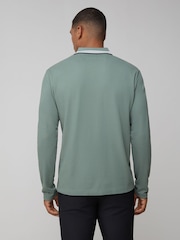 BOSS Green Regular Fit Plisy Tipped Collar Polo Shirt - Image 3 of 5