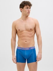 JACK & JONES Blue Boxers 3 Pack - Image 4 of 7