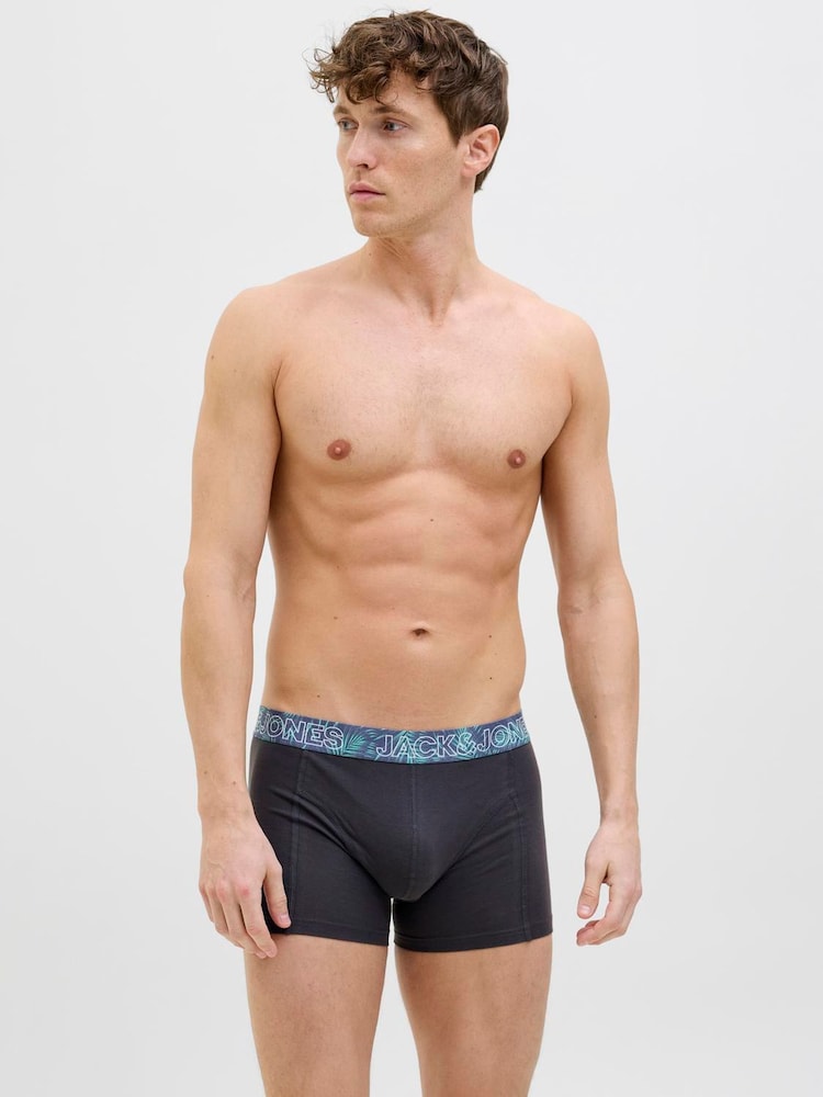 JACK & JONES Blue Boxers 3 Pack - Image 5 of 7