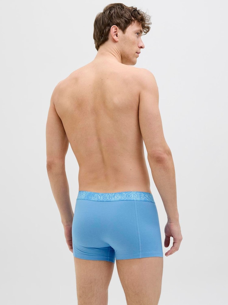 JACK & JONES Blue Boxers 3 Pack - Image 6 of 7