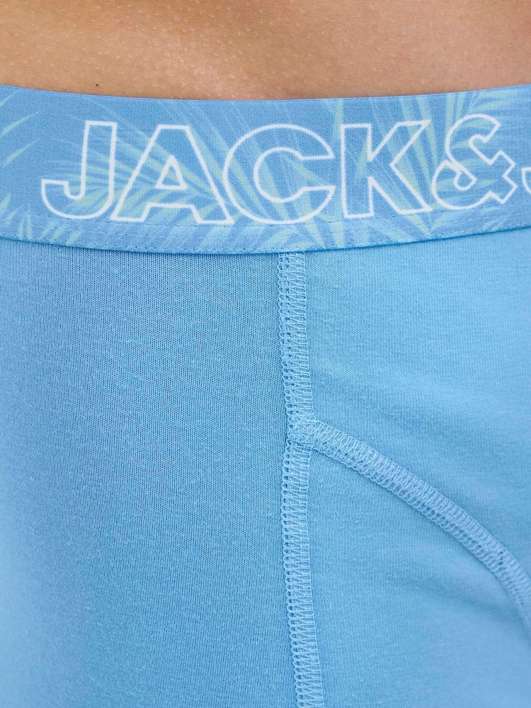 JACK & JONES Blue Boxers 3 Pack - Image 7 of 7