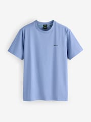 Azul - Camiseta de corte estándar con logo de BOSS - Imagen 5 de 5