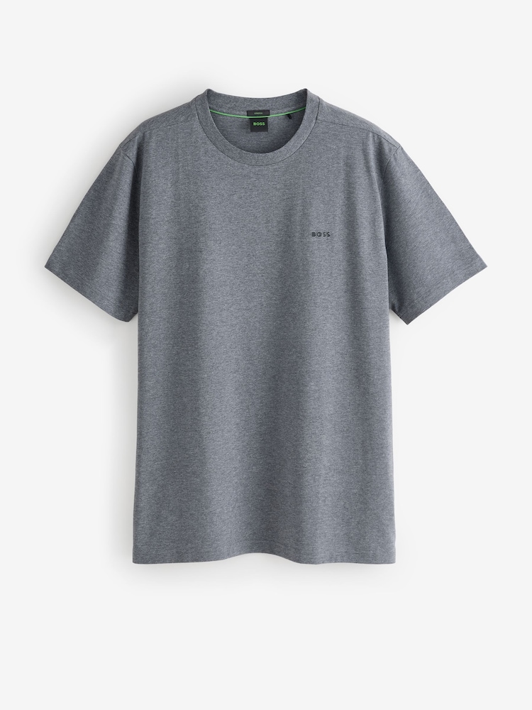 BOSS Grey Regular Fit Logo T-Shirt - Image 5 of 5 BOSS Grey Regular Fit Logo T-Shirt - Image 5 of 5