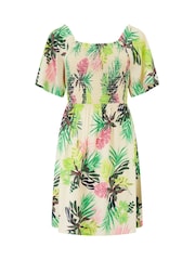 Blanco - Pour Moi Angel Sleeve Shirred Bodice Woven Dress - Imagen 3 de 4