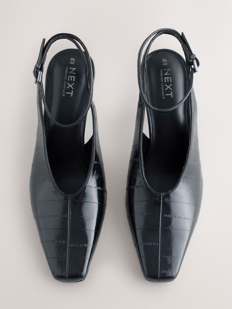 Black Eel - Koničasti čevlji z visoko peto in paščkom čez peto Forever Comfort® - Slika 2 iz 5