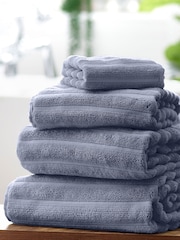Blue Ribbed Towel - Image 1 of 5