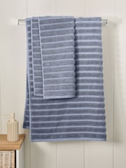 Blue Ribbed Towel - Image 2 of 5