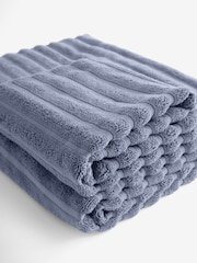 Blue Ribbed Towel - Image 5 of 5