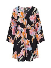 Pour Moi Black/chrome Crinkle O Ring Woven Beach Cover-Up - Image 3 of 4