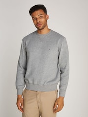 Tommy Hilfiger Grey Fleece Crew Neck Sweatshirt - Image 1 of 6