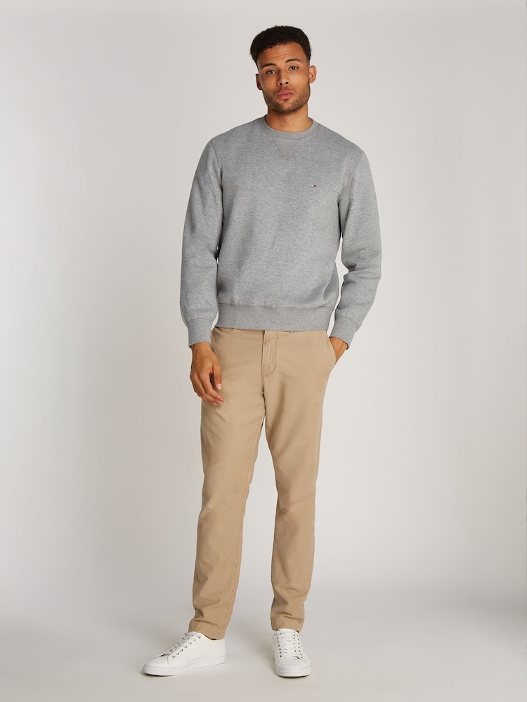 Tommy Hilfiger Grey Fleece Crew Neck Sweatshirt - Image 2 of 6