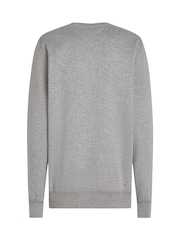 Tommy Hilfiger Grey Fleece Crew Neck Sweatshirt - Image 6 of 6