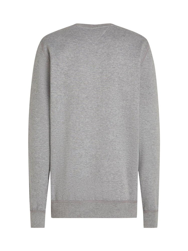Tommy Hilfiger Grey Fleece Crew Neck Sweatshirt - Image 6 of 6