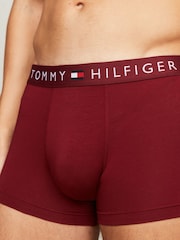 Tommy Hilfiger Blue Original Waistband Trunks 3 Pack - Image 6 of 9