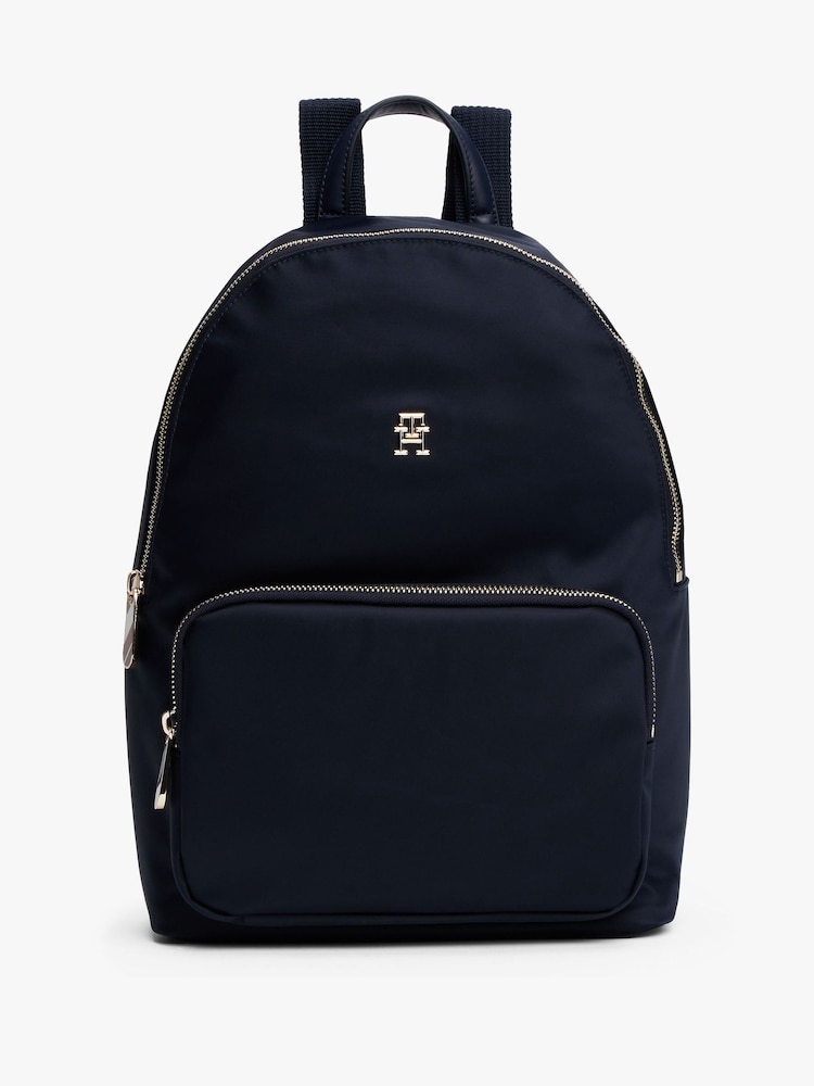 Tommy Hilfiger Blue Emblem Plaque Backpack - Image 1 of 5