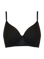 Pour Moi Black Geo Sculpt Padded Spacer T-Shirt Bra - Image 3 of 4