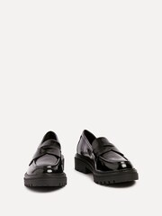 Linzi Black Lesson Chunky Loafers With Classic Front Tab - Image 5 of 6