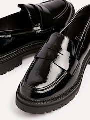 Linzi Black Lesson Chunky Loafers With Classic Front Tab - Image 6 of 6