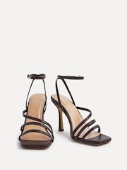 Linzi Brown Scarlett Strappy Heel Sandals With Ankle Strap - Image 4 of 5