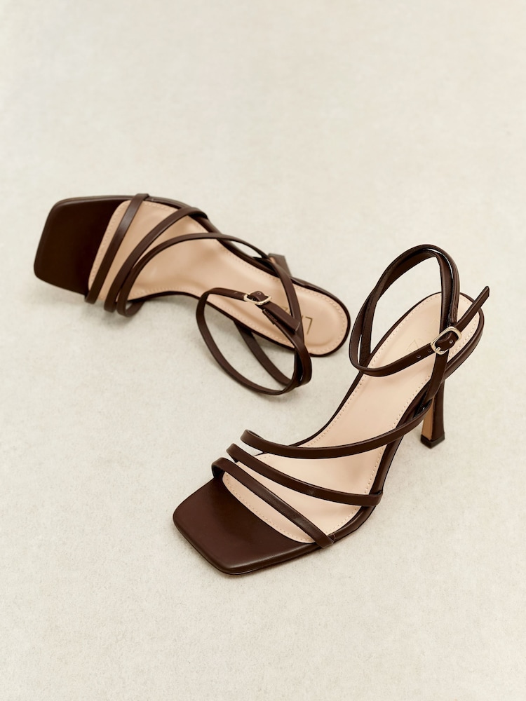 Linzi Brown Scarlett Strappy Heel Sandals With Ankle Strap - Image 6 of 6 Linzi Brown Scarlett Strappy Heel Sandals With Ankle Strap - Image 6 of 6