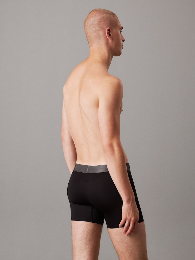 Calvin Klein Black Boxer Briefs 3 Pack with Micro Stretch - Image 4 of 4 Calvin Klein Black Boxer Briefs 3 Pack with Micro Stretch - Image 4 of 4