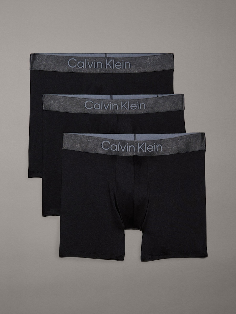 Calvin Klein Black Boxer Briefs 3 Pack with Micro Stretch - Image 5 of 5