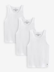 Calvin Klein White Lounge Tank Tops 3 Pack - Image 1 of 8
