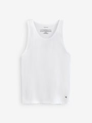 Calvin Klein White Lounge Tank Tops 3 Pack - Image 3 of 8