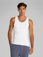 Calvin Klein White Lounge Tank Tops 3 Pack - Image 8 of 8