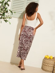 Friends Like These Zebra Print Front Tie Sarong Skirt - Image 5 of 5