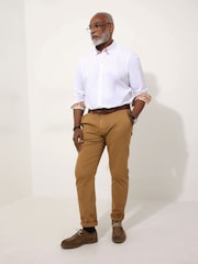 Joe Browns Brown Straight Leg Chino Trousers - Image 2 of 5