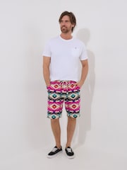 Joe Browns Pink Bold Print Drawerstring Shorts - Image 2 of 5