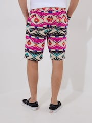 Joe Browns Pink Bold Print Drawerstring Shorts - Image 4 of 5