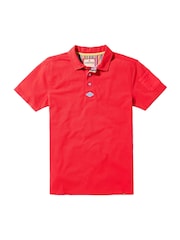 Joe Browns Red 100% Cotton Stripe Trim Pique Polo Shirt - Image 5 of 5