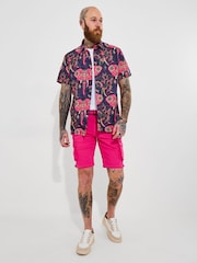 Joe Browns Pink Elephant Print Statement Short Sleeve Shirt - Image 5 of 6