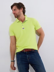 Joe Browns Green 100% Cotton Paisley Trim Pique Polo Shirt - Image 1 of 5