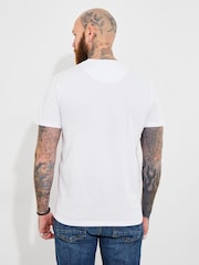Joe Browns White 100% Cotton Summer Surfboard Graphic Short Sleeve T-Shirt - Image 3 of 6