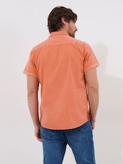 Joe Browns Orange Short Sleeve Contrast Pocket Shirt - Image 4 of 5