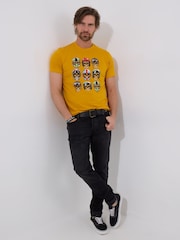 Joe Browns 100% Cotton Pop Art Skull Graphic Short Sleeve T-Shirt - صورة 2 من 5