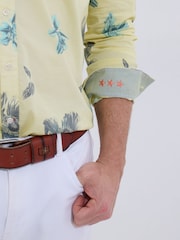 Joe Browns Yellow Floral Embroidered Long Sleeve Shirt - Image 3 of 5