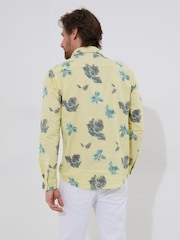 Joe Browns Yellow Floral Embroidered Long Sleeve Shirt - Image 4 of 5
