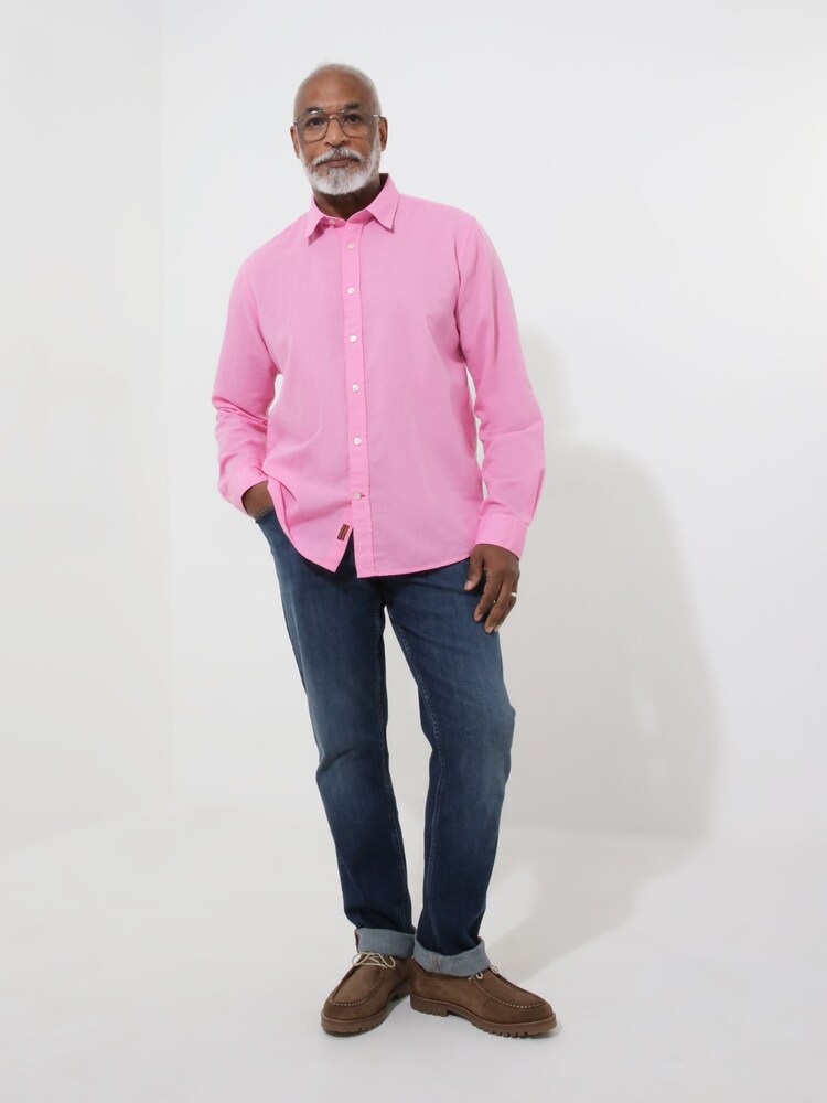 Joe Browns Pink Lightweight Summery Linen Blend Long Sleeve Shirt - Image 2 of 5 Joe Browns Pink Lightweight Summery Linen Blend Long Sleeve Shirt - Image 2 of 5