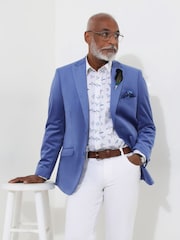 Joe Browns Blue Cornflower Lightweight Velvet Jacket - Image 1 of 6