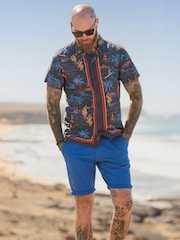 Joe Browns Blue Washed Chino Shorts - Image 6 of 7