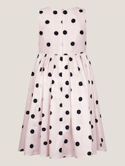 Monsoon Pink MINI ME Sicily Polka Dot Dress - Image 3 of 4