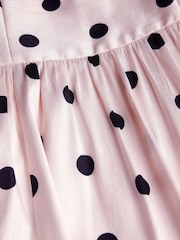 Monsoon Pink MINI ME Sicily Polka Dot Dress - Image 4 of 4